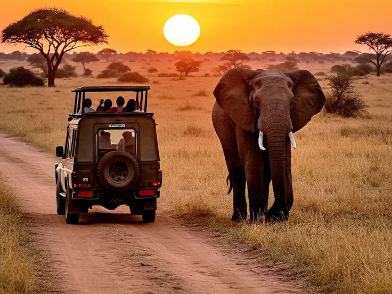 Hwange National Park Game Drive in Hwange National Park, Zimbabwe